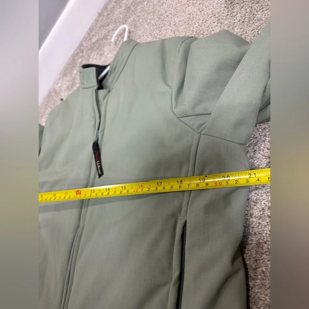 L.L. Bean Canvas Light Sage Green fleece lined women’s small cropped - Picture 7 of 14